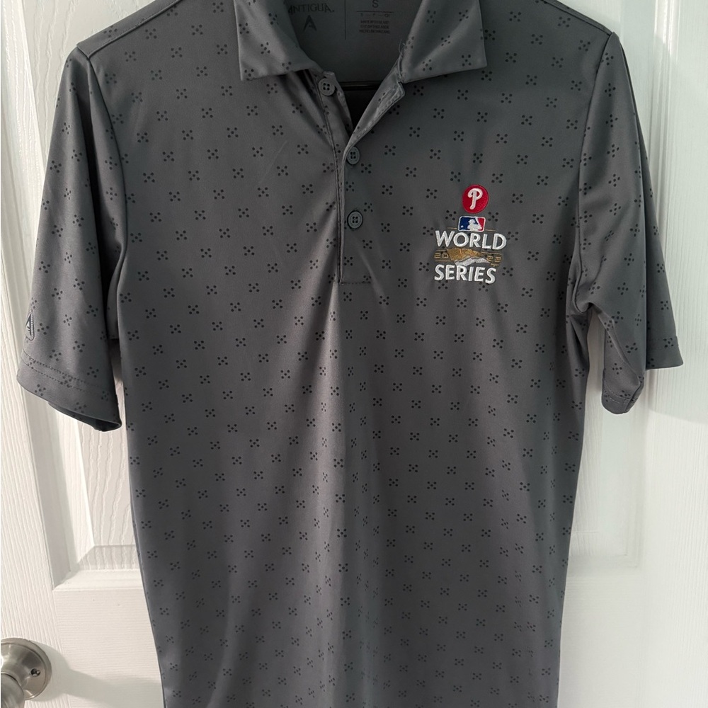 Philadelphia Phillies Gray World Series Polo Shirt